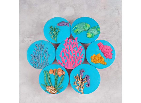 Seagrass coral molds