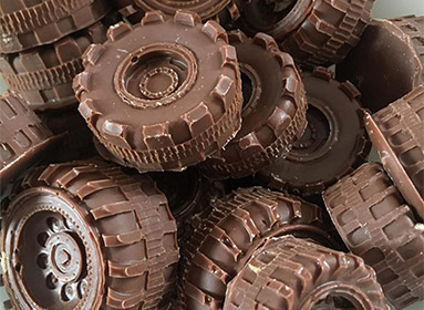 Pieces of car tire molds