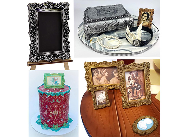 Beige photo frame molds
