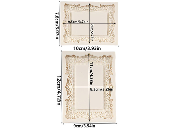 Beige photo frame molds