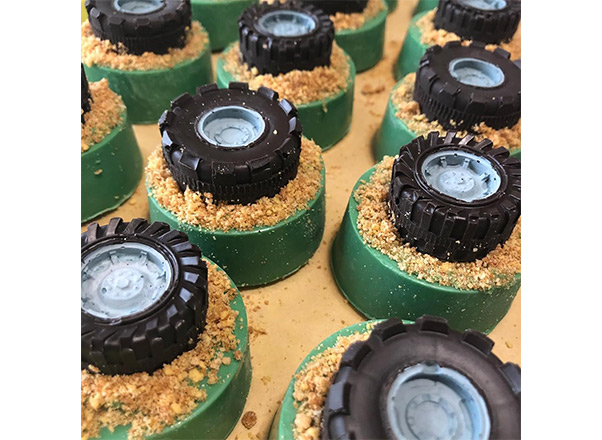 Pieces of car tire molds