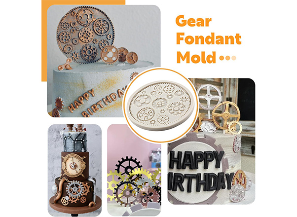 Pieces of clock gear molds